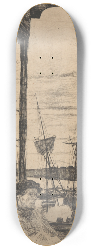 James Abbott McNeill Whistler - Rotherhithe 8.25 inch art skate deck