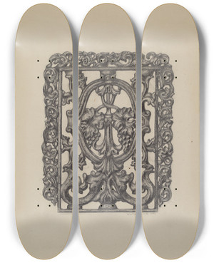 Triptych art skateboard deck of Austin L Davison Window Grille_2 by Austin L Davison
