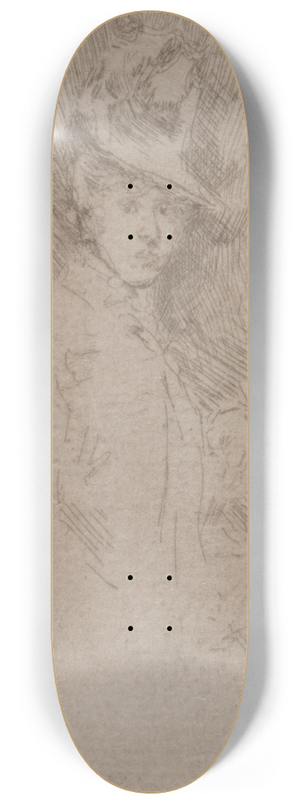 James Abbott McNeill Whistler - The Little Hat 8.25 inch art skate deck