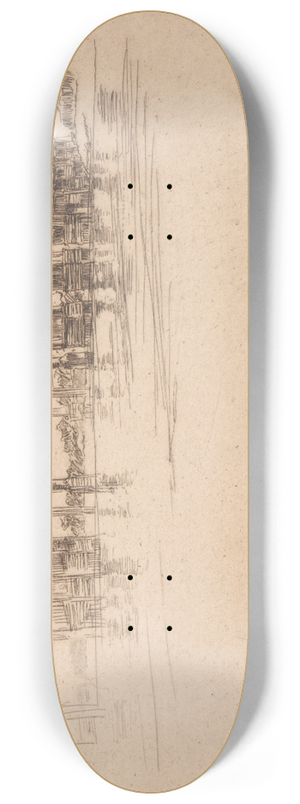 James Abbott McNeill Whistler - The Little Putney, No. 1 8.25 inch art skate deck