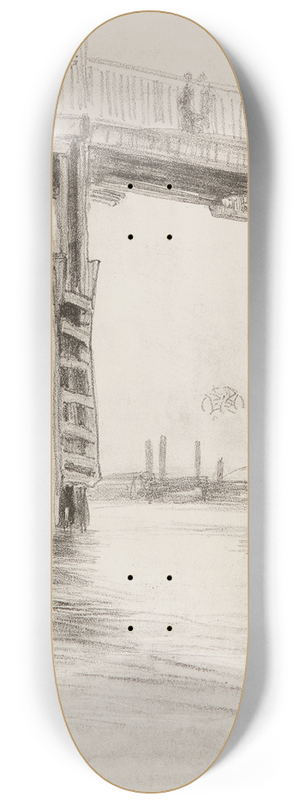 James Abbott McNeill Whistler - The Tall Bridge 8.25 inch art skate deck