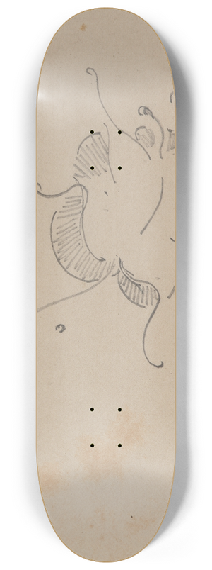 James Abbott McNeill Whistler - Whistlers Butterfly 8.25 inch art skate deck