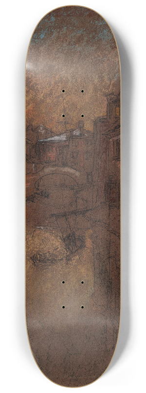 James Abbott McNeill Whistler - Winter Evening 8.25 inch art skate deck