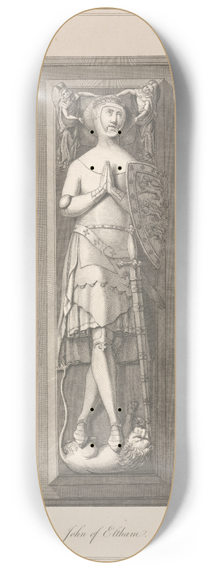 James Basire the younger - John of Eltham 8.25 inch art skate deck
