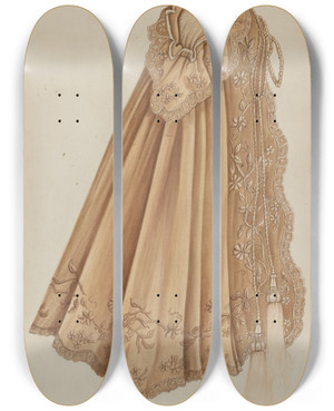 Triptych art skateboard deck of Florence Earl Infants Cape_1 by Florence Earl