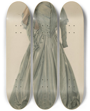 Triptych art skateboard deck of Douglas Campbell Gown_2 by Douglas Campbell