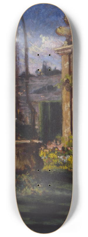 James Carroll Beckwith - In the Gardens of the Villa Palmieri 8.25 inch art skate deck James Carroll Beckwith - In the Gardens of the Villa Palmieri 8.25 inch art skate deck