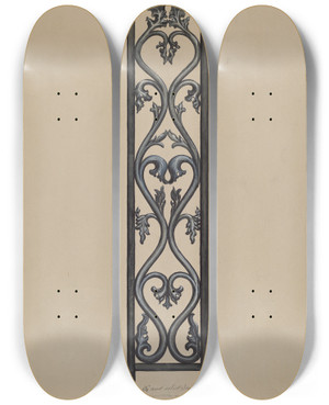 Triptych art skateboard deck of Albert Eyth Fence Post by Albert Eyth (20-)