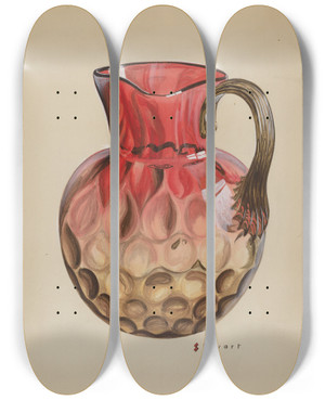 Triptych art skateboard deck of Robert Stewart Pitcher_2 by Robert Stewart (20-)