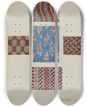 Triptych art skateboard deck of Albert Levone Printed Cotton_2 by Albert Levone (20-)