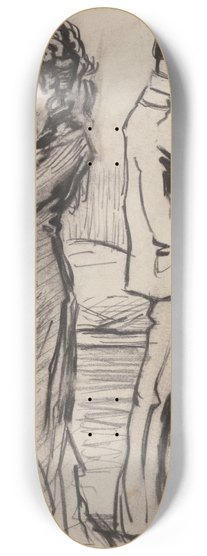 James Ensor - Couple before a Chaise 8.25 inch art skate deck