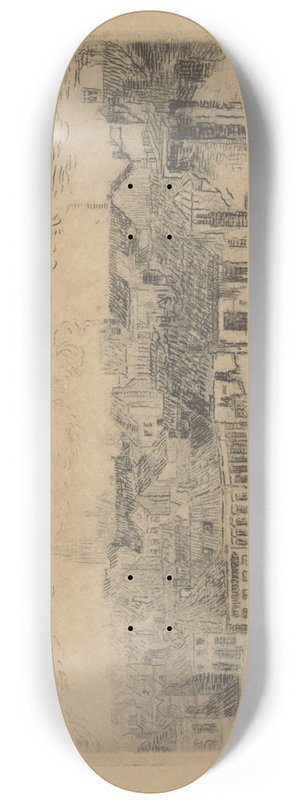 James Ensor - De daken van Oostende 8.25 inch art skate deck