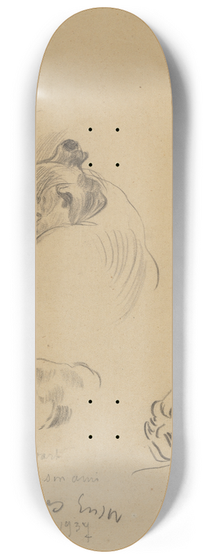 James Ensor - De honden 8.25 inch art skate deck James Ensor - De honden 8.25 inch art skate deck