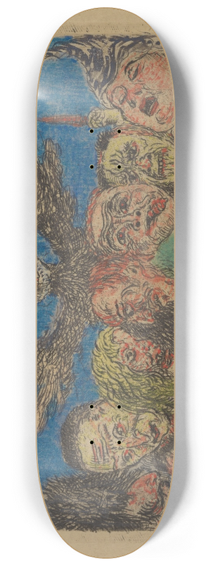 James Ensor - De hoofdzonden gedomineerd door de Dood 8.25 inch art skate deck