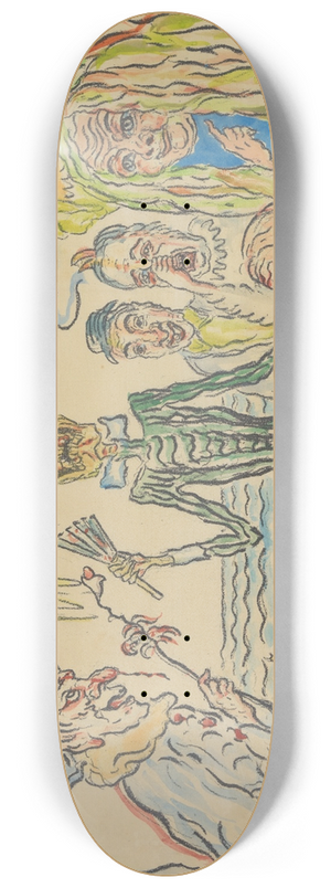 James Ensor - De kokette dood (maskers) 8.25 inch art skate deck