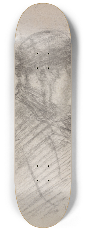 James Ensor - Ensors Sister at the Keyboard 8.25 inch art skate deck