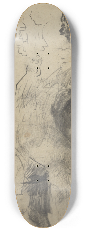 James Ensor - Ensors slapende zuster en figuren 8.25 inch art skate deck