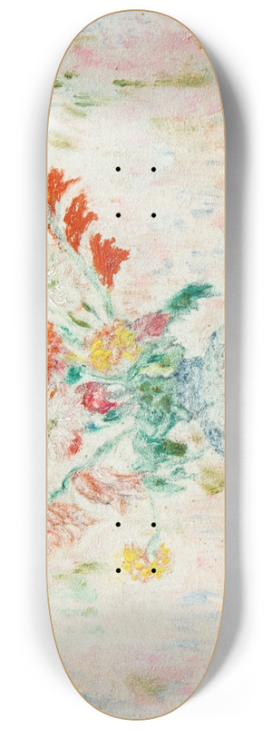 James Ensor - Fleurs et coquilles 8.25 inch art skate deck