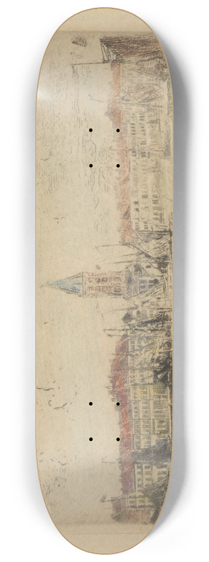 James Ensor - Gezicht op Oostende in het oosten 8.25 inch art skate deck James Ensor - Gezicht op Oostende in het oosten 8.25 inch art skate deck