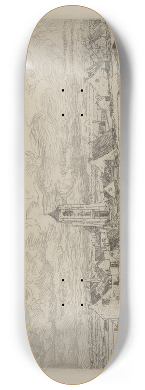 James Ensor - Grand view of Mariakerke 8.25 inch art skate deck