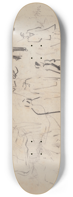 James Ensor - Hands, Silhouettes 8.25 inch art skate deck