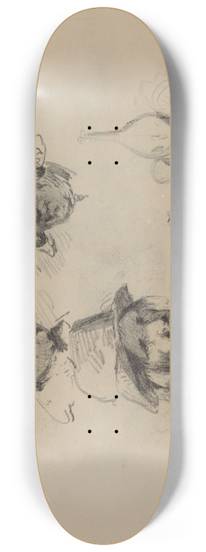 James Ensor - Heads, Still Life 8.25 inch art skate deck