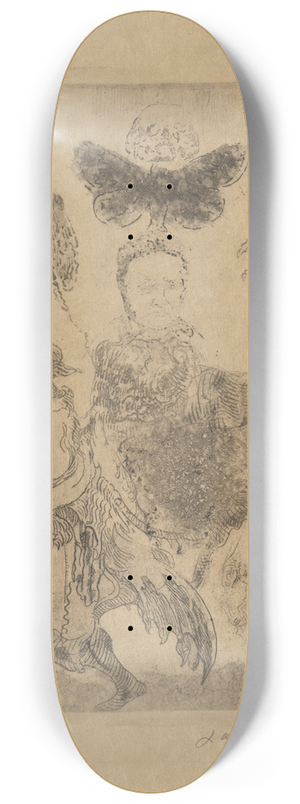 James Ensor - Kleine vreemdsoortige figuren 8.25 inch art skate deck