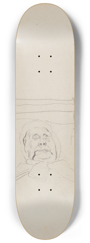 James Ensor - Old Woman Sleeping 8.25 inch art skate deck