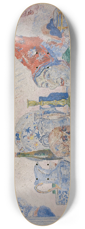 James Ensor - Pierrot and Skeleton in a Yellow Robe 8.25 inch art skate deck