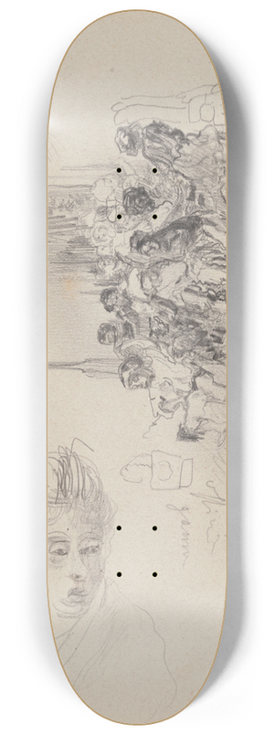 James Ensor - Portrait of a Woman 8.25 inch art skate deck