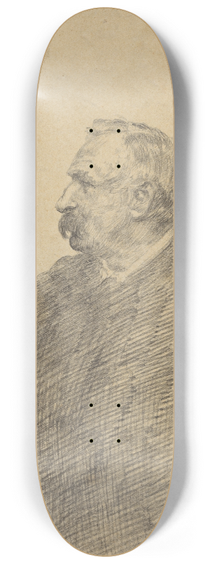 James Ensor - Portret van Ernest Rousseau 8.25 inch art skate deck