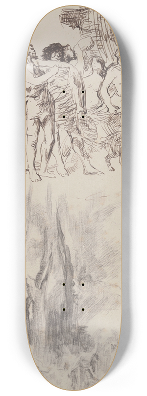 James Ensor - Return of the Bear Hunters in the Stone Age 8.25 inch art skate deck