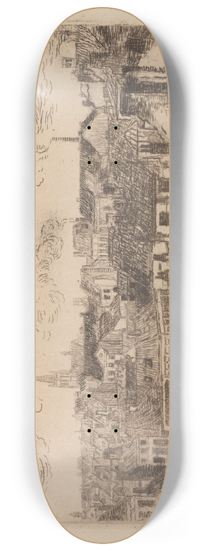 James Ensor - Roofs at Ostend 8.25 inch art skate deck