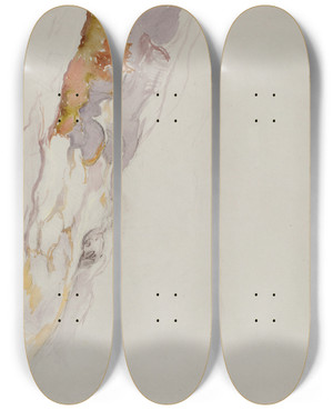 Triptych art skateboard deck of Eero Jrnefelt Untitled_20 by Eero Jarnefelt (1863-1937)