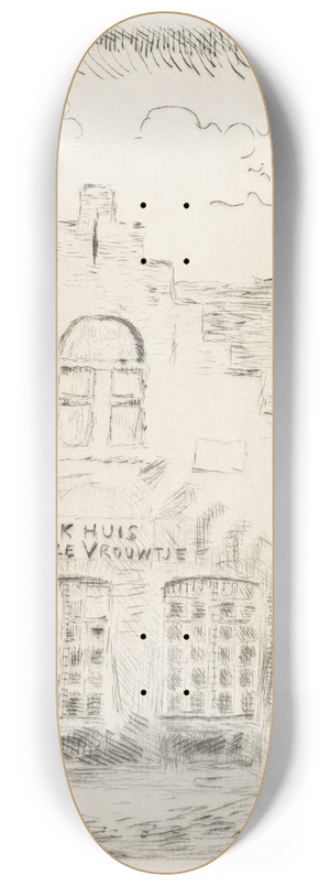 James Ensor - The Shadow on the House 8.25 inch art skate deck