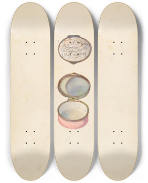 Triptych art skateboard deck of Cornelius Frazier Epaulette Box_2 by Cornelius Frazier