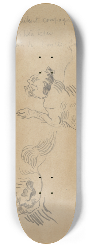 James Ensor - Twee honden 8.25 inch art skate deck James Ensor - Twee honden 8.25 inch art skate deck