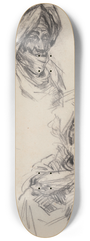 James Ensor - Two Arabs 8.25 inch art skate deck James Ensor - Two Arabs 8.25 inch art skate deck