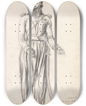 Triptych art skateboard deck of James Ward The Cossack Gregory Yelloserf by James Ward (1769-1859)