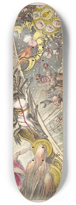 James Gillray - Phaeton Alarmd 8.25 inch art skate deck