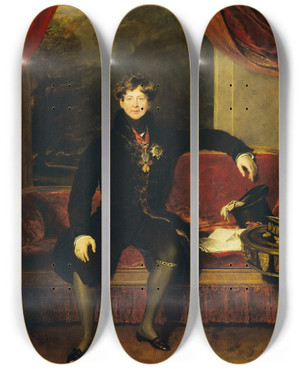 Triptych art skateboard deck of Sir Thomas Lawrence George Iv by Sir Thomas Lawrence (1769-1830)
