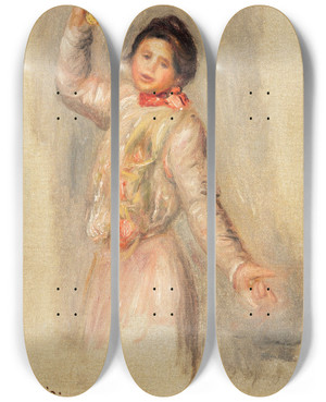 Triptych art skateboard deck of Pierreauguste Renoir Danseuse Aux Castagnettes by Pierre-Auguste Renoir (1841-1919)