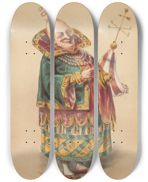 Triptych art skateboard deck of Draner Fleur De Th_1 by Draner