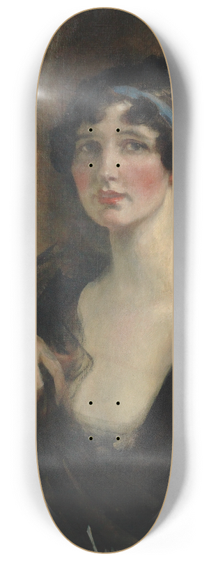 James Jebusa Shannon - Portrait of a lady. 8.25 inch art skate deck