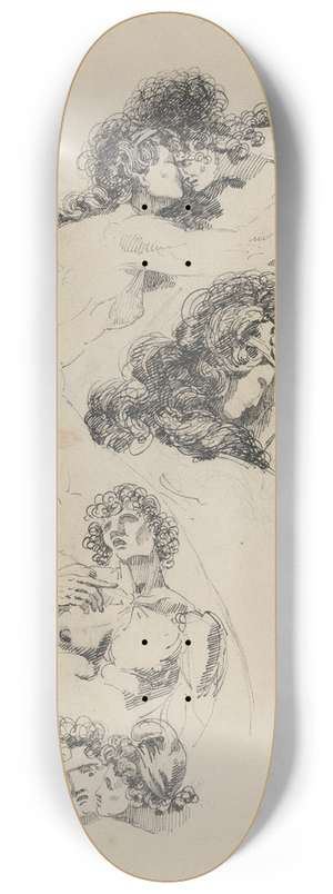 James Jefferys - Studies of Lovers Embracing 8.25 inch art skate deck