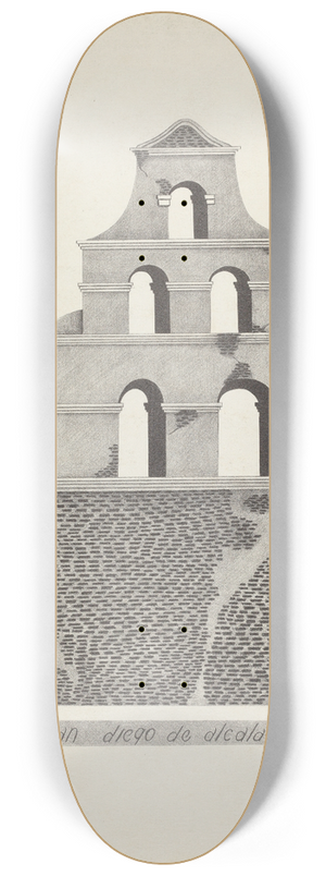 James Jones - Mision San Diego de Alcala 8.25 inch art skate deck
