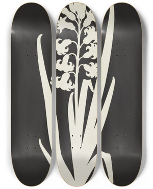 Triptych art skateboard deck of Philipp Otto Runge Hyacinth by Philipp Otto Runge (1777-1810)