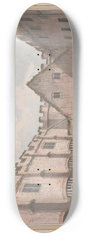 James Lambert of Lewes - Herstmonceux Castle, East Sussex: The Chicken Court. 8.25 inch art skate deck