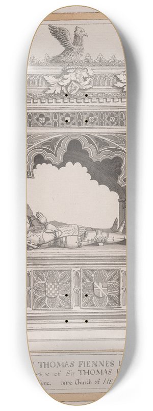 James Lambert of Lewes - The Monument of Thomas Fiennes 8.25 inch art skate deck