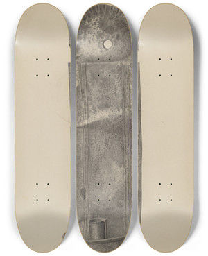 Triptych art skateboard deck of Amelia Tuccio Candle Sconce_3 by Amelia Tuccio (20-)